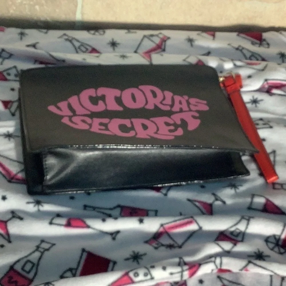 Victoria’s Secret NEW - faux Leather Make up bag “ Just add Lipstick “